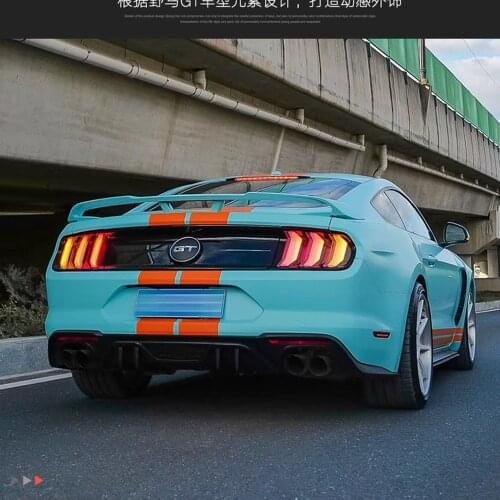 For Ford Mustang 2015 2016 2017 2018 2019 Car Styling Carbon Fiber ABS Plastic Unpainted Color Rear Trunk Wing Roof GT Spoiler