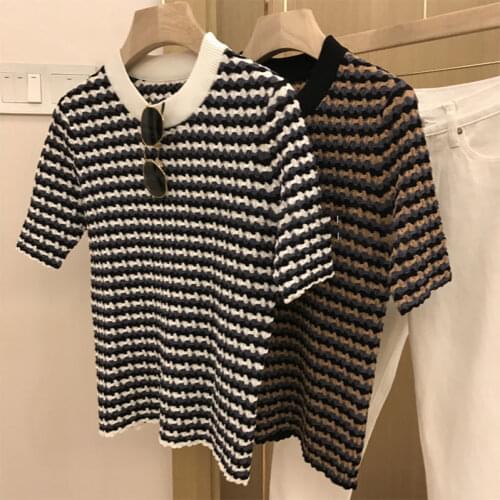 Женские полосатые футболки ICCLEK China At AliExpress