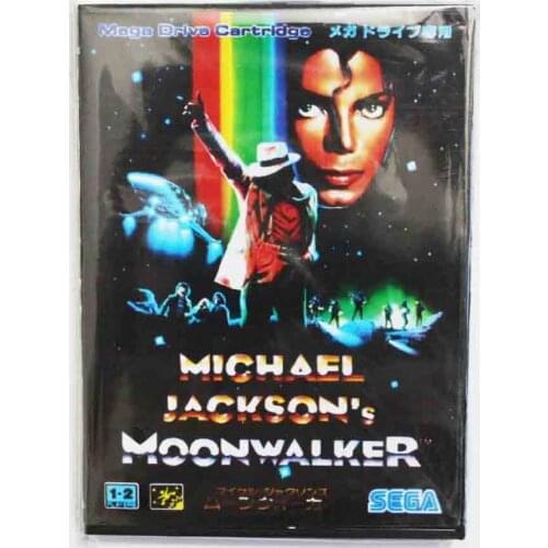 Michael Jackson 's Moonwalker Game Cartridge 16 bit MD Game Card With Retail Box For Sega Mega Drive