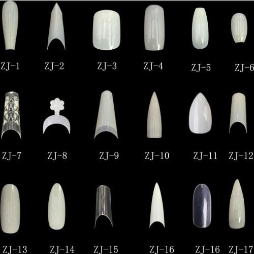 500Pcs Short Edge nail tips / Prism Edge French Nail Tips White Decoration Fakes Nail Manicure UV Gel Nail Art Tips