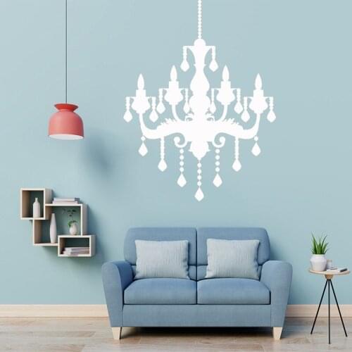 Chandelier Lighting Wall Sticker Living Room Bedroom Vinyl Decal Vintage Interior Home Decor Creative Stickers Mural