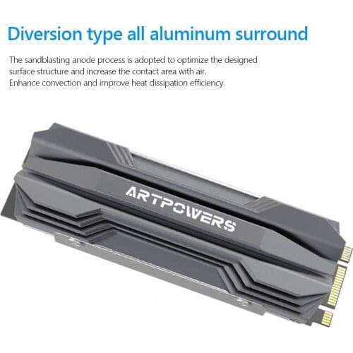 M.2 SSD Heatsink Cooler Aluminum Alloy Sheet M.2 2280 NVME Solid State Hard Disk Passive Heat Dissipation Radiator