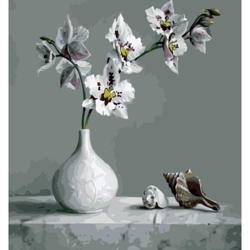 MaHuaf-i467 pansy flower painting by numbers on canvas coloring by number nordic decoration wall acrylic picture for living room