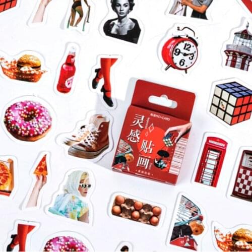 46 pcs/box of retro memories decoration stickers DIY craft diary scrapbook planner kawaii label stickers