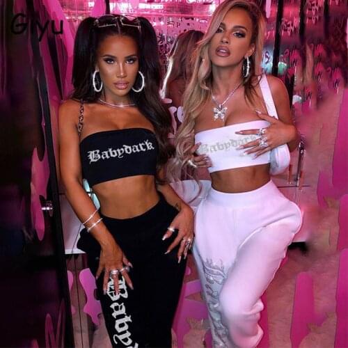 Giyu Autumn Glitter Diamond Rhinestones Two Piece Set Women Tracksuit Club Party 2 Piece Set Sleeveless Hoodies Vest Pants Sets