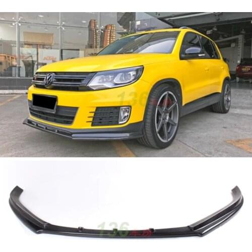 High Quality Carbon Fiber Bumper Front Lip Protector Fits For Volkswagen Tiguan 2013 2014 2015 2016 2017