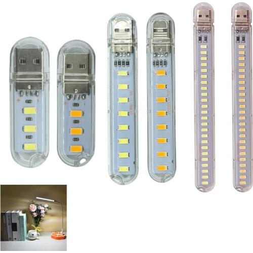 Camping Portable USB LED Light 5V 3 8 24 LED Light SMD 5730 Table Desk Lamp Book Flashlight Night Light for Power Bank Laptop