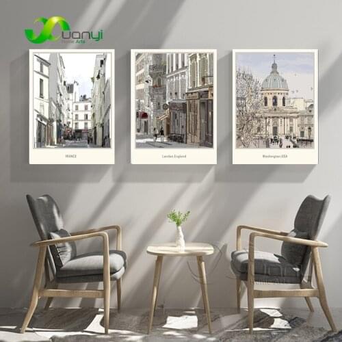 Nordic Poster New York London French City Street Landscape Painting Canvas Print Posters And Prints Art Pictures Wall Painting