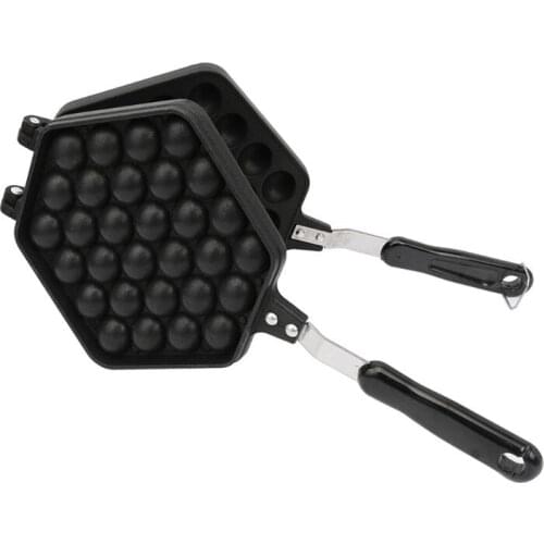 QQ Egg Bubble Puff Cake Baking Pan Waffle Maker Mold Plate Non-Stick Coating DIY