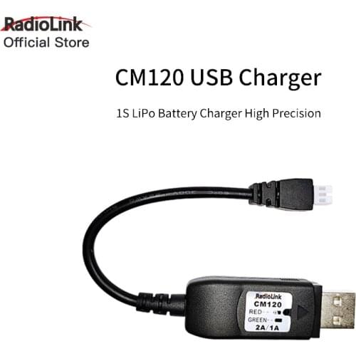 Radiolink CM120 FULLY MAX 1S 660mAh 25C 3.7V Lipo Battery Fast Charger PH2.0 and USB Connector for Radiolink F121 Drone