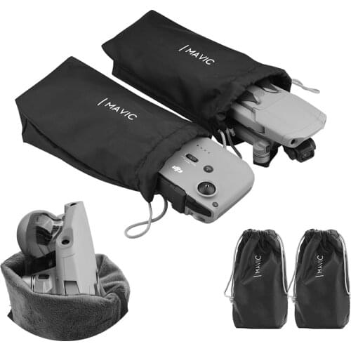 Storage Bag for DJI Mavic Air 2/Mini 2 Remote Control Accessories Drawstring Soft Protective Flannelette Travel Carrying Case