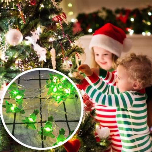 2M LED Santa Claus Snowflake Tree LED Light String Christmas Decoration For Home 2020 Christmas Tree Ornament Gift New Year