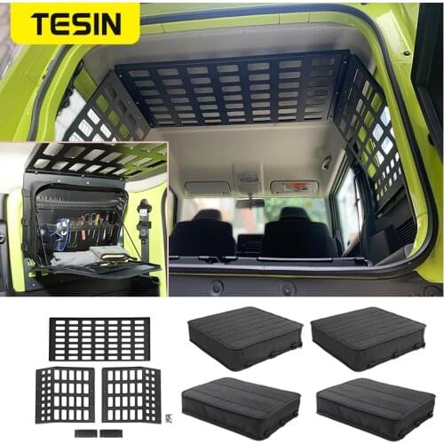 TESIN Rear Racks for Suzuki Jimny 2019+ Car Trunk Extension Rack Storage Bag Shelf for Suzuki Jimny 2019 2020 Accessories
