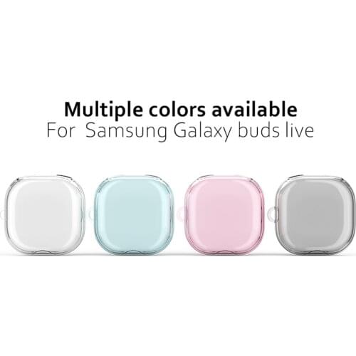 TPU Earphone Case for Samsung Galaxy Buds Live Cover Wireless Headset Shockproof Soft Protective Headphone Cover Transparent