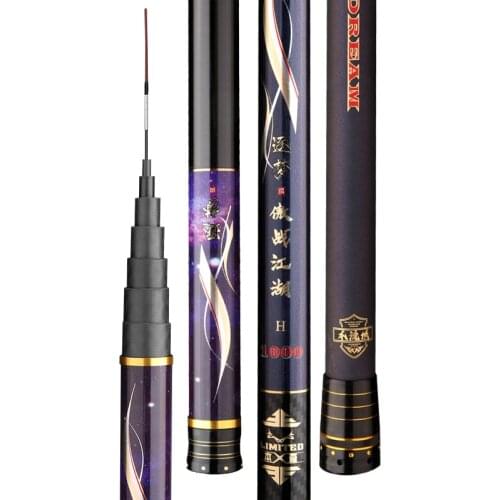 8m-16m Fishing Rod High Carbon Fiber Hand Pole Ultra Light and Super Hard Fishing Olta 19 Tone Long Section Nesting Sticks