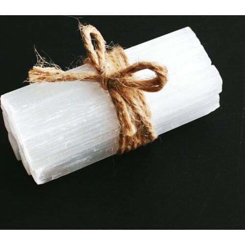 10pcs Natural White Selenite Crystal Stick Chips Gypsum Quartz Rough Minerals Specimen Point Healing Stone