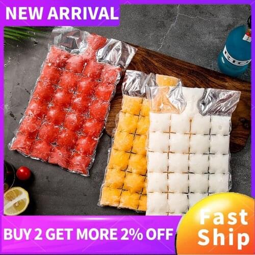 10pcs/pack Ice Cube Mold Disposable Self-Sealing Ice Cube Bags Transparent Faster Freezing Ice-making Mold Bag Summer Cooling