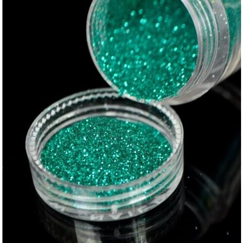 16 color options Acrylic UV Nail Art Glitter Powder Dust small glitter Tips Decoration dark green N 39
