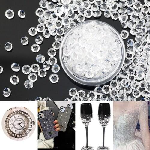 3/ 4.2mm 1000pcs Acrylic Diamond Crystal Bling Transparent Confetti For Wedding Party Decoration Confetti Table Scatter Beads