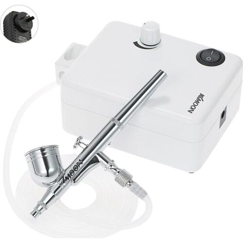 KKmoon Dual Action Airbrush Air Compressor Set Gravity Feed Air Brush Kit for Art Painting Tattoo Manicure Craft Cake Spray
