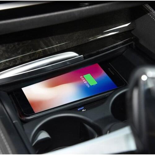 15w car QI wireless charging phone charger for BMW 5 Series G30 G38 G32 6GT 2017 2018 2019 fast charging plate accessories