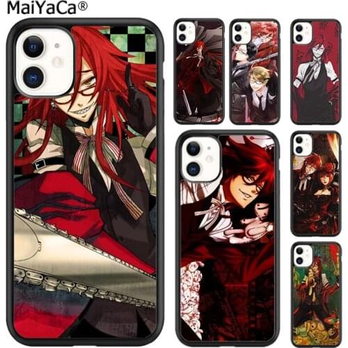 MaiYaCa Grell Sutcliff Black Butler Phone Case Cover For iPhone SE 6 6s 7 8 plus X XR XS 11 12 pro max Samsung Galaxy S8 S9 S10