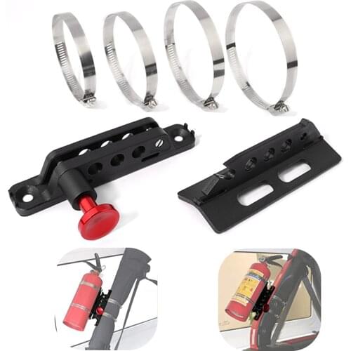 Fire Extinguisher Mount Holder Adjustable Roll Bar Bottle Quick Release For Jeep Wrangler TJ JK JKU JL UTVs Polaris RZR Ranger H