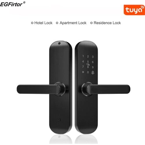 Electric Door Lock Password Smart Lock Home Security Smart Lock Tuya APP Bluetooth Wooden Door Lock For Hotel Office Door Gate