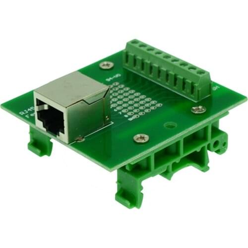 RJ45 horizontal module RJ45 plug RJ45 connector RJ45 adapter Din Rail Mounting RJ45 to terminal block adapter