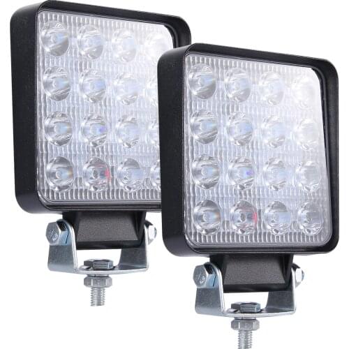 HOLYWOOT Led Wrok Light 4 Lnch Thin 12V 24V 65W For Truck Tractor SUV 4WD Barra Headlight Waterproof Round Square Lights Bar