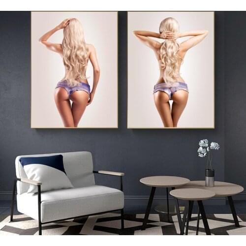 Sexy Beauty Canvas Painting Fashion Girl Nordic Posters and Prints Wall Art Pictures for Living Room Cuadros Home Decoration
