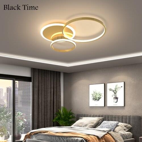 Circle Rings LED Ceiling Light For Living Room Dining Room Bedroom Kitchen Ceiling Chandelier Lighting Home Indoor Lighting Lamp