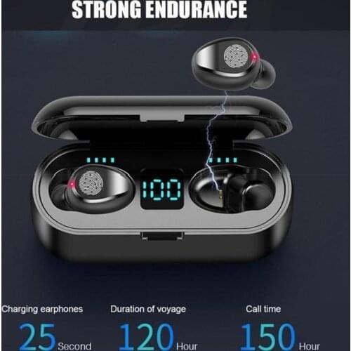 New TWS Bluetooth headset with customized power display in both Chinese and English, screen printing touch 5.0