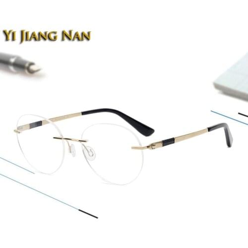 Women Pure Titanium Optical Top Quality Men Rimless Eyewear Lightweight Flexible Prescription Glasses Frame Eyeglasses Spectacle