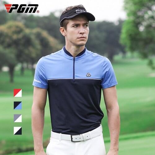 PGM High Quality Apparel Golf Men Short Sleeve T-shirts Summer Ball Clothing Quick Dry Breathable Sportswear Trainning Shirts