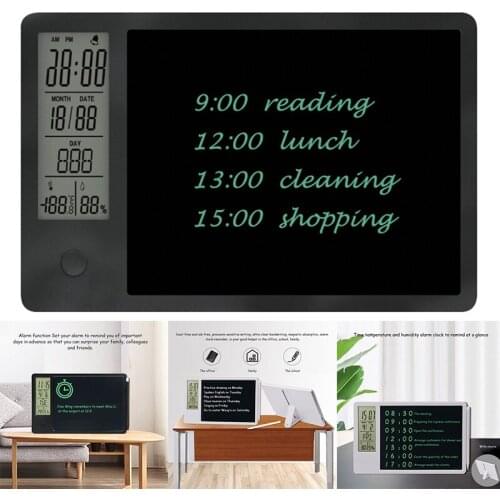 Drawing Pad 9.5 Inch Temperature Humidity Display Electronic Calendar LCD Writing Tablet Doodle Board