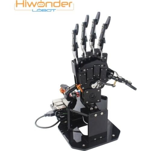 Deft hand uHandPi robotic palm robot Visual somatosensory recognition Raspberry Pi Python programming