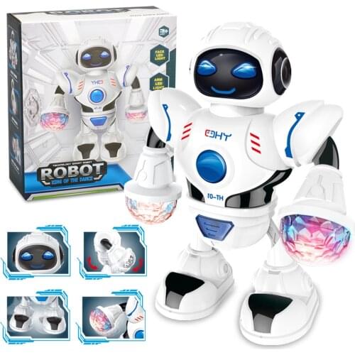 Dancing Smart Space Robot Space Dazzling Music Robot Electric Portable Intelligent Dazzling Music Robot Shiny Educational Toys