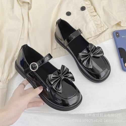 Japanese Lolita Big Head Low Heel College Style Student Bowknot Womens Jk Uniform Anime Cosplay Harajuku Sweet Girls Gothic Cos