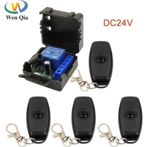 Universal Wireless Rf Remote Control 433 mhz DC 24V 10A 1CH RF Relay Receiver Module and Transmitter For Gate/Electronic Door
