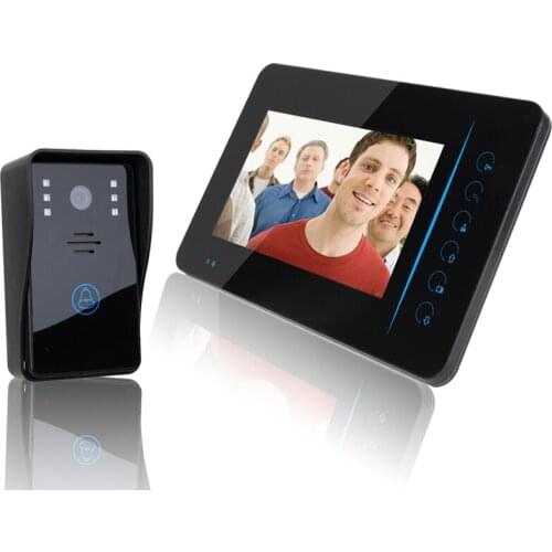 7" TFT Screen 2.4G Wireless Video Door Phone Intercom Doorbell Home Security Camera Monitor