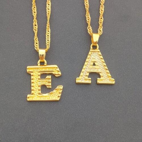 26pcs/Set Gold Chain Collares Initial Necklaces For Women Capital Letters A-Z Pendant Necklace Alphabet Gothic Jewelry Christmas