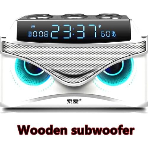 Wooden Bluetooth Speaker Sound System for Computer 3 Speakers Bass Subwoofer Soundbox with FM USB TF Music Center Sound Column