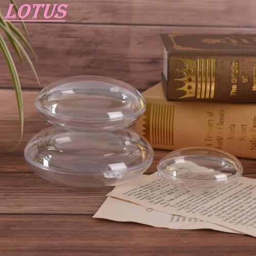 1Pc 70/90/110mm DIY Ball Transparent Open Clear Bauble Ornament Christmas Tree DecorationsGift Present Candy Box Decoration