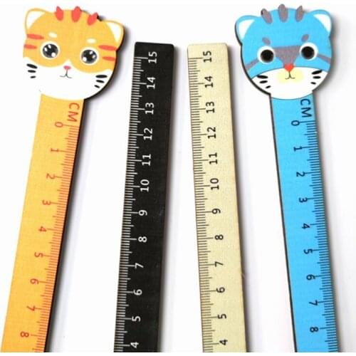 1Pcs Wooden 15cm Multifunction DIY Drawing Ruler Hand Account Office Collage Material Tool