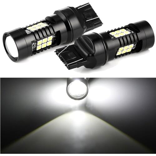 2pcs 1200L T20 W21W LED W21 car brake reversing light 12V LED turning light