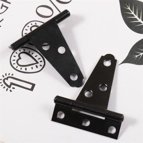 2PCS 2 Inches T Shape Rustproof Iron Light Duty Shed Hinge Gate Strap Hinge Door Gates Hinges