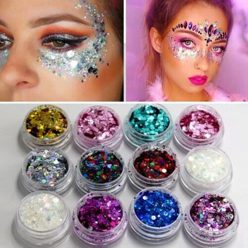 3pcs/set Face Jewels Glitter Festival Glitter Decoration Party Body Gems Gypsy Face Eye Decoration Tattoo Beauty Makeup Stickers