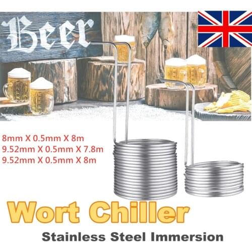 6 Sizes Stainless Steel Immersion Wort Chiller Tube For Home Brewing Super Efficient Wort Chiller Home Wine Making Machine Part