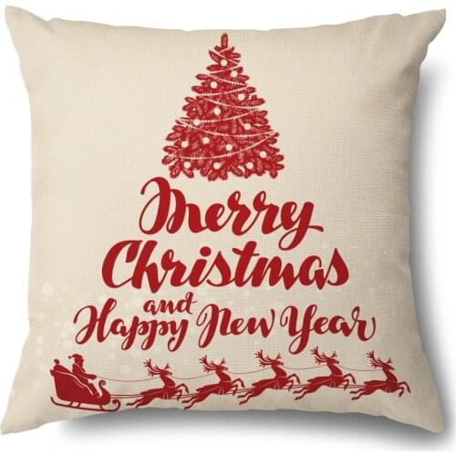Artinlive New Fashion 45x45cm Pillowcases Pillow Cases Christmas Print Decorative Sofa Cushion Cover Home Decoration
